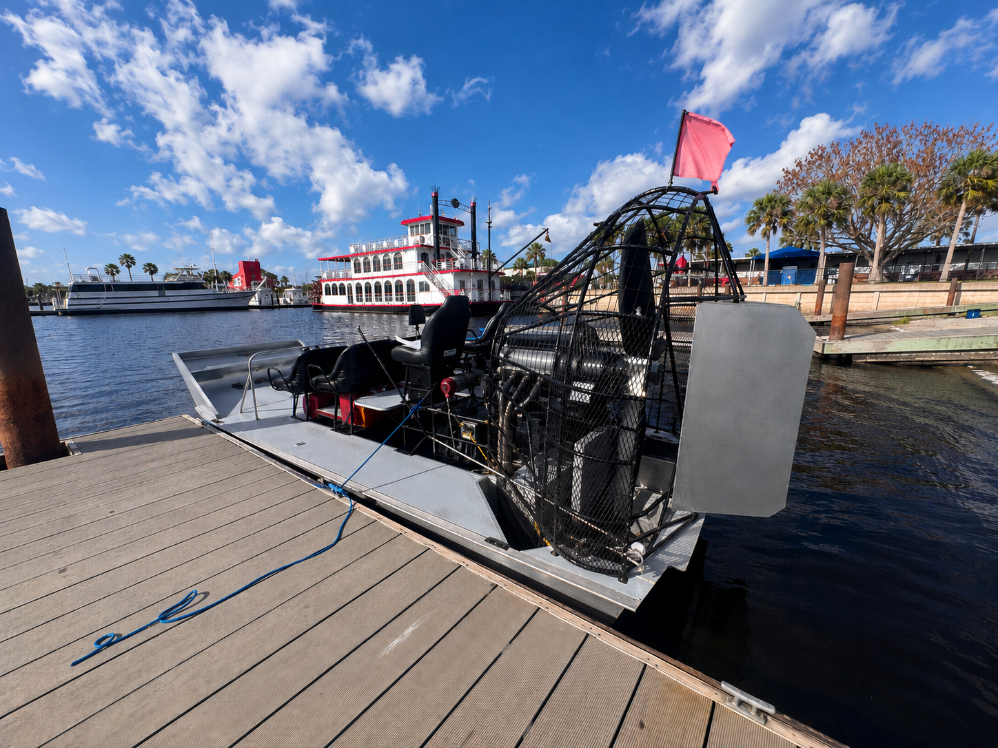 Airboat cruising the backwaters of the St. Johns River